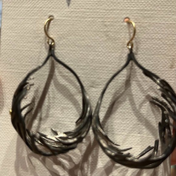 Rhodium Plated Earrings - Picture 1 of 3
